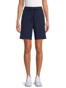 Athletic Works Women’s 9-Inch Bermuda Shorts – Soft French Terry