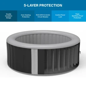 Avenli 2-3 Person Inflatable Hot Tub Spa – Rapid Heating, 105 Jets