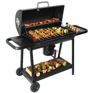 Avger 451.5 sq.in. Barrel Charcoal Grill – Portable Wheels