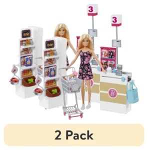 Barbie Doll & Grocery Playset with 25 Realistic Accessories
