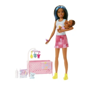 Barbie Skipper Babysitter Doll with Twin Nursery Playset Accessories