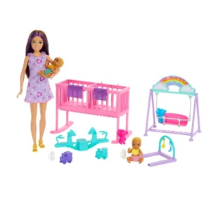 Barbie Skipper Babysitter Doll with Twin Nursery Playset Accessories