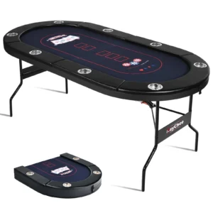 Barrington Billiards 10-Player Poker Table – No Assembly Required