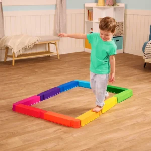 Battat Rainbow Ridge Balance Beams Active Playset with 10pcs Toddler and Preschool Toys