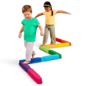 Battat Rainbow Ridge Balance Beams Active Playset with 10pcs Toddler and Preschool Toys