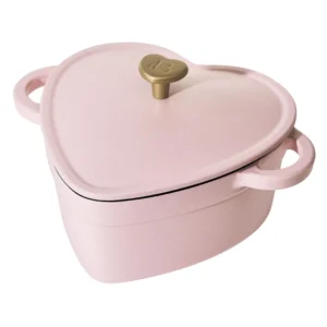 Beautiful 2QT Cast Iron Heart Dutch Oven – Porcini Taupe