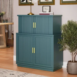 Beautiful Drew Barrymore Thyme Green Bar Cabinet – $114