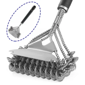 BEEPRINCESS Bristle-Free Grill Brush – Safe for Porcelain Grates