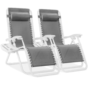 Best Choice Products 2-Pack Zero Gravity Chairs w/ Cup Holders