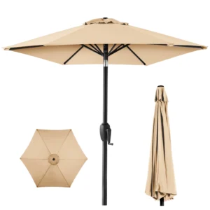 Best Choice Products 7.5ft Heavy Duty Patio Umbrella – Easy Crank Tilt
