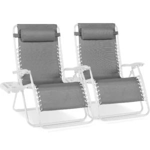 Best Choice Products Zero Gravity Chairs – 2-Pack with Cup Holders
