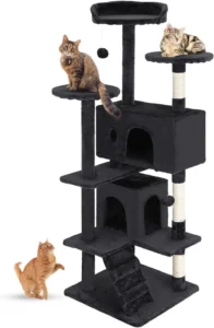BestPet 54in Cat Tree Tower with Scratching Posts – Cat Condo with Toys