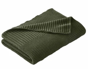 BHG Chunky Knit Throw in Deep Green – Cozy Home Accent