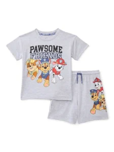 Bluey Toddler Boy s Short Sleeve Graphic T Shirt with Matching Short 2 Piece 12M 5T