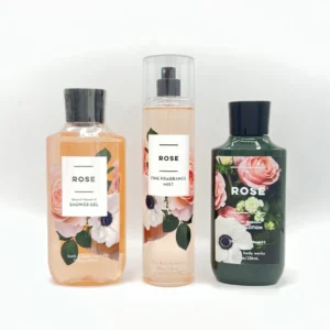 Bodybeau Bath Set 3PCS Rose Gel Mist and Lotion