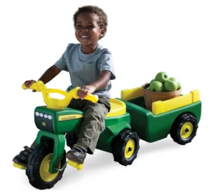 Bright Starts John Deere Pop N Ride Wagon – Interactive Ride-On Toy