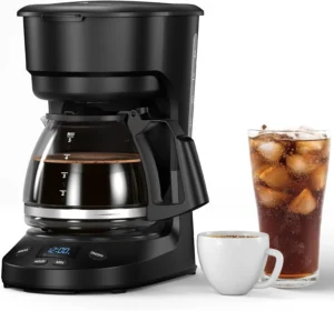 Capresso 5-Cup Mini Drip Coffee Maker – Auto Pause & Serve, Reusable Filter