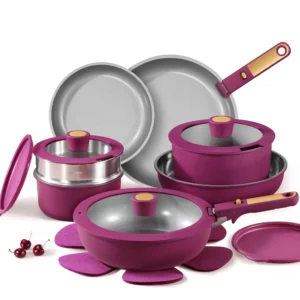 Carote 21-Piece Nonstick Cookware Set with Detachable Handle – Induction