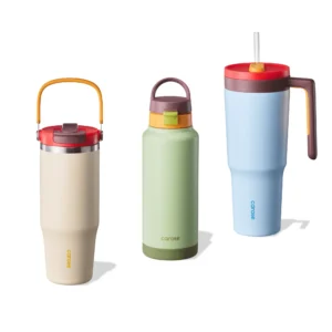 CAROTE 3-Pack Insulated Water Bottles – Leakproof 34oz & 24oz