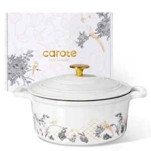 Carote Flower Dutch Oven with Gloves & Pot Pad – Stylish & Durable