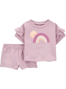 Carter’s Child of Mine Baby Girl Outfit Set – 2-Piece, Sizes 0-24M