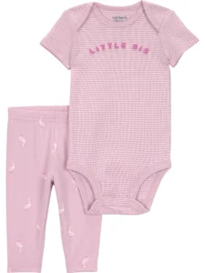 Carter’s Child of Mine Baby Girl Outfit Set – 2-Piece, Sizes 0-24M