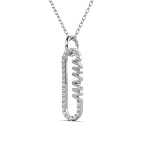 Cate Chloe 18k White Gold Plated Halo Pendant – Crystals