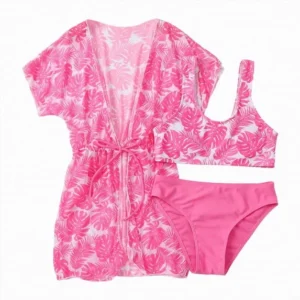 CAUYDY 3-Piece Toddler Girls Bikini Swimsuit – Adjustable Straps