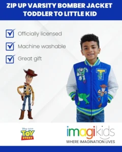 Character Toy Story Varsity Jacket for Toddler Boys – Sizes 12M-5T