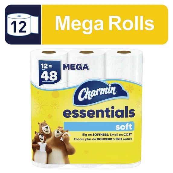 Charmin Toilet Paper Essentials Soft 12 Mega Roll