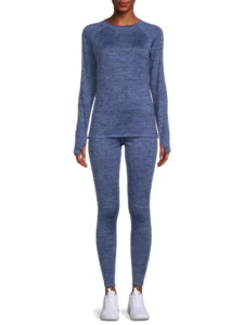 ClimateRight by Cuddl Duds Women’s Plush Base Layer Leggings – Ultra-Warm