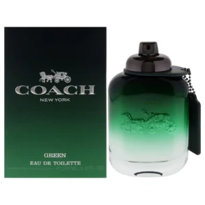 Coach Men’s Green EDT 3.4 oz – Long-lasting Citrus Scent