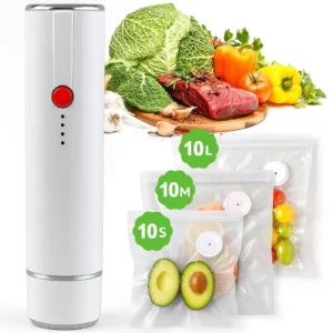 Compact Vacuum Sealer – Handheld Food Sealer with 30 Reusable Bags