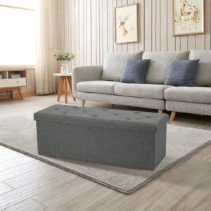 CONCETTA 43in Storage Ottoman Bench – Foldable, 660lb Capacity