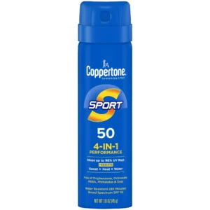Coppertone Sport SPF 50 Sunscreen Spray – 8.3 oz, Sweat Resistant
