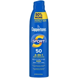 Coppertone Sport SPF 50 Sunscreen Spray – 8.3 oz, Sweat Resistant