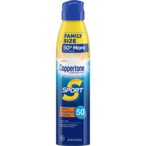 Coppertone Sport SPF 50 Sunscreen Spray – 8.3 oz, Sweat Resistant