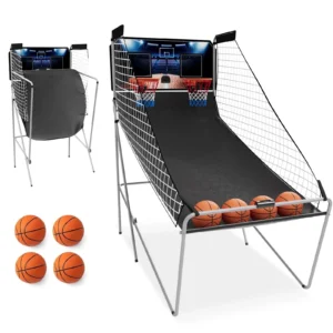 Costway Dual LED Electronic Basketball Arcade Game – 8 Modes, Foldable