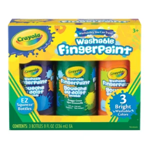 Crayola Washable Kids Finger Paint – Non-Toxic 6-Pack