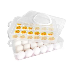 CWC 2-Level Egg Carrier – Space-Saving Storage for 2 Dozen Eggs