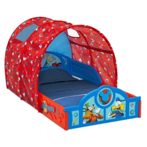 Delta Children Mickey Mouse Toddler Bed with Tent – Blue/Red