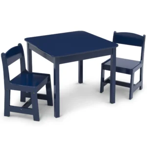 Delta Children MySize Wood Play Table and Chair Set 2 Chairs Included Greenguard Gold Certified Grey