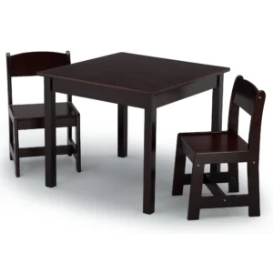 Delta Children MySize Wood Play Table and Chair Set 2 Chairs Included Greenguard Gold Certified Grey