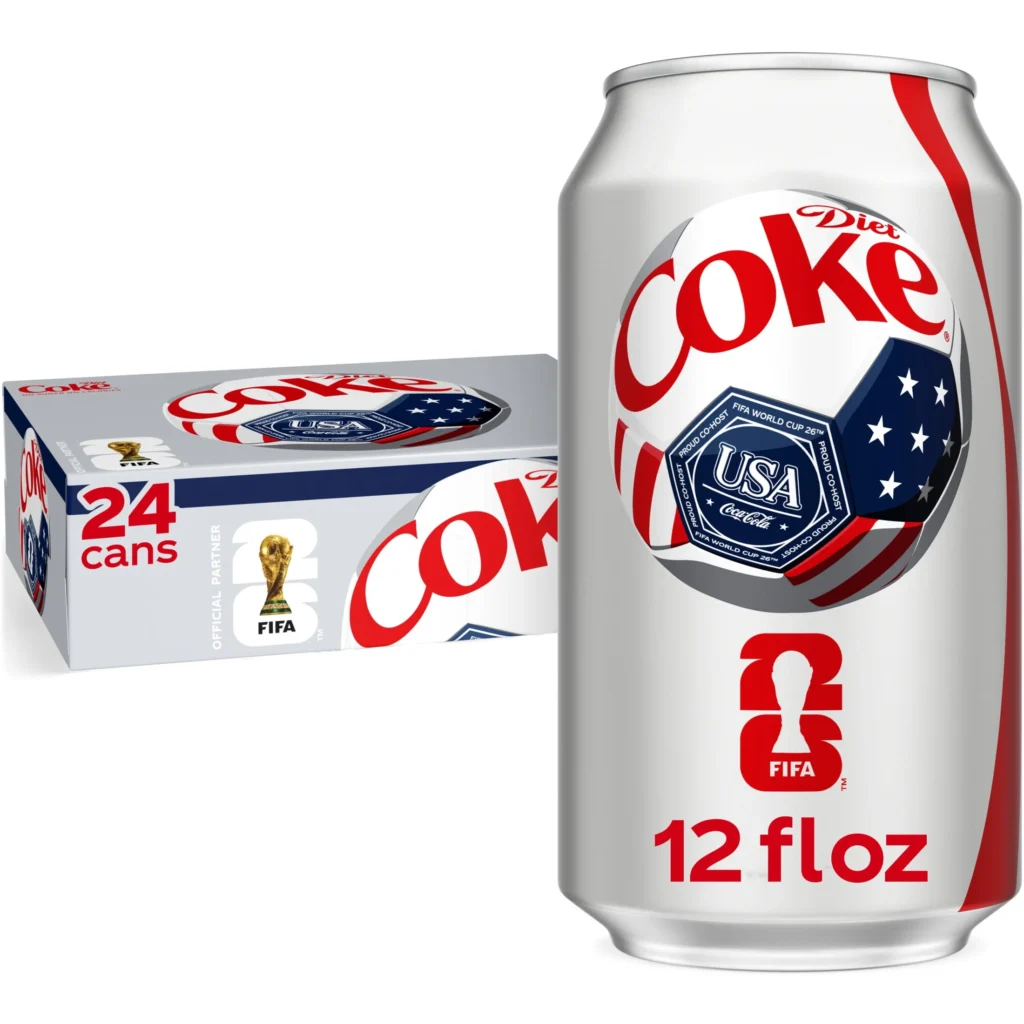 Diet Coke 24 Pack 12 oz Cans – Zero Sugar Diet Cola — alternate angle showing full product