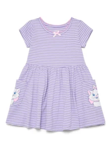 Disney Marie Toddler Striped Dress with Graphic Pockets – Cute & Comfy