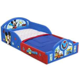 Disney Mickey Mouse Sleep and Play Toddler Bed with Tent by Delta Children Blue Red