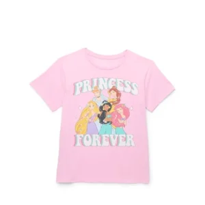Disney Princess Forever Girls Graphic Short Sleeve T-Shirt – 7.98 Deal