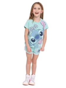 Disney Stitch Baby 2-Piece Tee and Stripe Pant Set – Soft Cotton