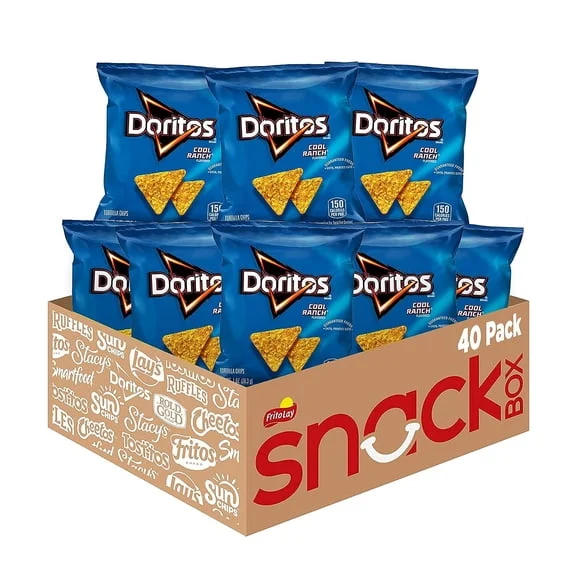 Doritos Cool Ranch Tortilla Chips Multipack – 40 (1 oz) Bags