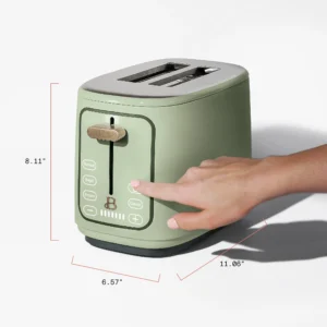 Drew Barrymore Beautiful 4 Slice Toaster with Touch Display – Sage Green